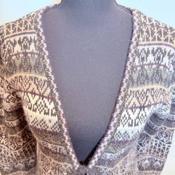 Indigenous One Weave Alpaca Wool Sweater with Front Tie Size Small - Picture 4 of 14